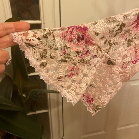 Christian MCLAUGHLIN PINK FLORAL LACE DRESS SIZE 14 - Picture 5 of 7